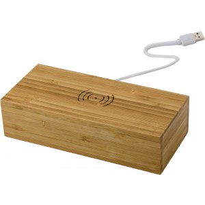 Bamboo wireless charger and clock Rosie, bamboo (Clocks and watches)