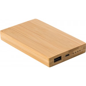 Bamboo power bank Ruby, brown