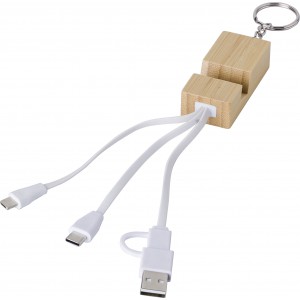 Bamboo keychain Sutton, brown