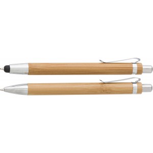 Bamboo writing set Darlene, brown