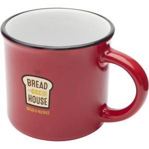 Bari 240 ml ceramic mug, Red (Mugs)