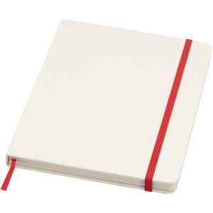 Bass A5 recycled hard cover notebook with lined pages, Red (Notebooks)