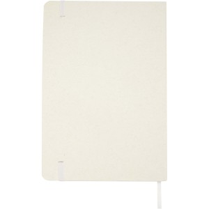 Bass A5 recycled hard cover notebook with lined pages, White (Notebooks)