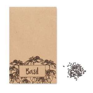 Basil seeds in craft envelope, Beige