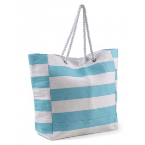 Cotton beach bag, light blue (Beach bags)