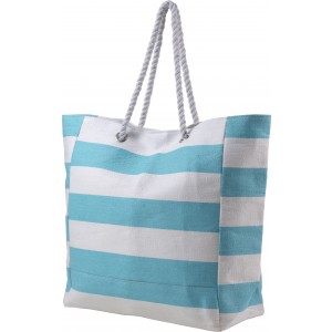 Cotton beach bag Luzia, light blue (Beach bags)