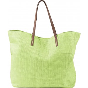 Laminated nonwoven (180 gr/m2) beach bag Sana, lime (Beach bags)