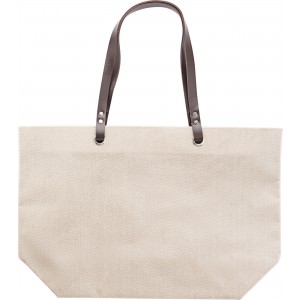 Linen (260 gr/m2) beach bag, Brown (Beach bags)