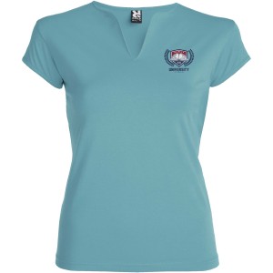 Belice short sleeve women's t-shirt, Dusty Blue (T-shirt, 90-100% cotton)