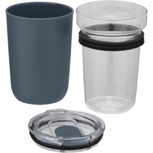 Bello 420 ml glass tumbler with recycled plastic outer wall, (Glasses)