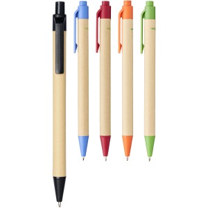 Berk recycled carton and corn plastic ballpoint pen, solid b (Wooden, bamboo, carton pen)