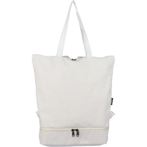 Recycled polycotton (330 gsm) tote backpack Osric, beige