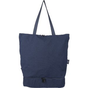 Recycled polycotton (330 gsm) tote backpack Osric, blue