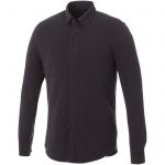 Bigelow long sleeve men's pique shirt, Storm Grey (3817689)
