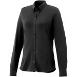 Bigelow long sleeve women's pique shirt, solid black (3817799)