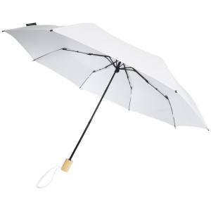 Birgit 21'' foldable windproof recycled PET umbrella, White (Foldable umbrellas)