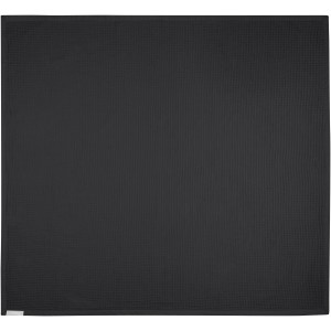 Abele 150 x 140 cm cotton waffle blanket, Solid black (Blanket)