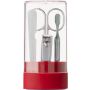 ABS container with manicure set, Red