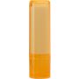 Lip balm stick with SPF 15 protection., orange