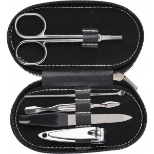 PVC pouch with manicure set Blake, black (Body care)