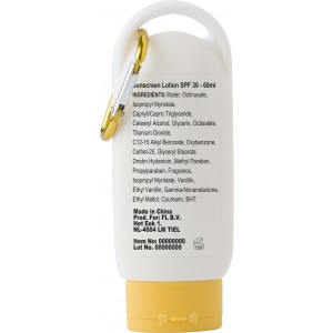 Sunscreen lotion (60ml) SPF 30 protection, yellow (Body care)