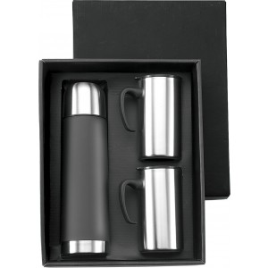 Stainless steel double walled flask Luca, black