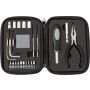 Bonded leather case tool kit Lani, black