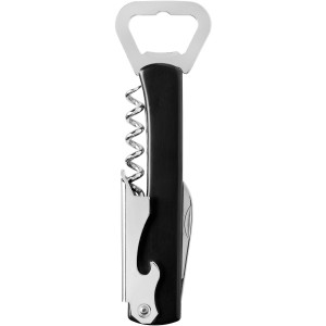 Milo waitress knife, solid black,Silver (Bottle openers, corkscrews)
