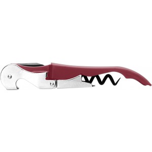 Stainless steel bar knife, parrot shaped, burgundy (Bottle openers, corkscrews)
