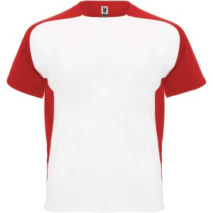 Bugatti short sleeve kids sports t-shirt, White, Red (T-shirt, mixed fiber, synthetic)