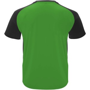 Bugatti short sleeve unisex sports t-shirt, Fern green, Solid black (T-shirt, mixed fiber, synthetic)