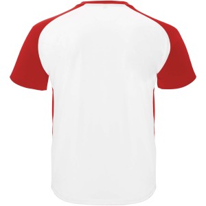 Bugatti short sleeve unisex sports t-shirt, White, Red (T-shirt, mixed fiber, synthetic)