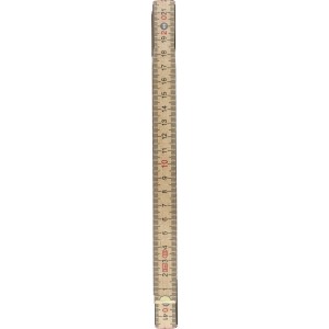 Birchwood foldable ruler Ezio, brown