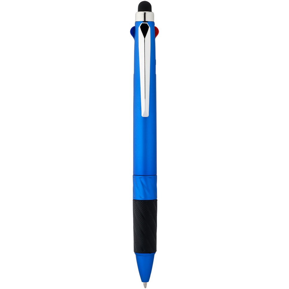 Printed Burnie multi-ink stylus ballpoint pen, Blue (Multi-colored