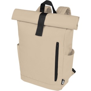 Byron 15.6" GRS RPET roll-top backpack 18L, Oatmeal