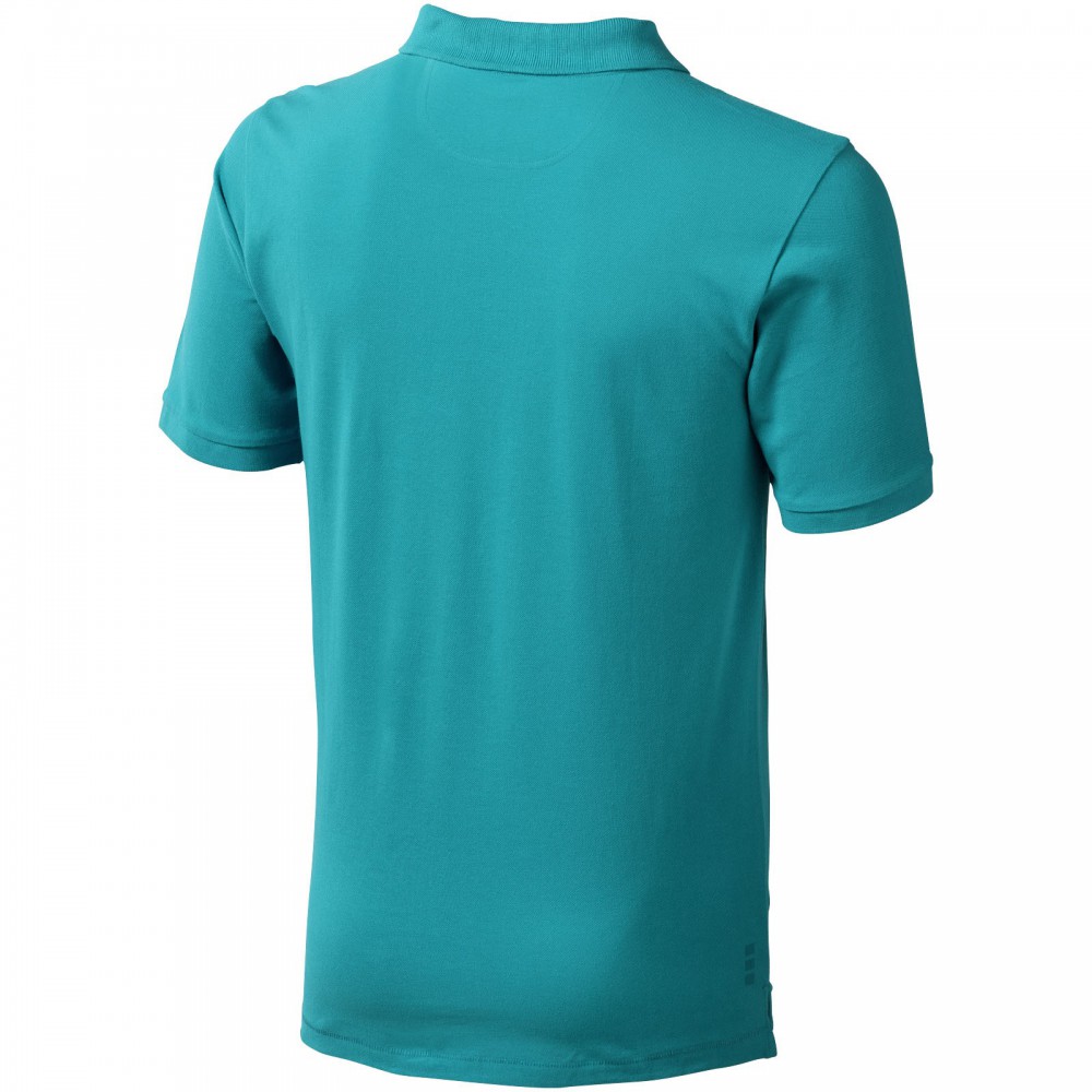 Printed Calgary short sleeve men's polo, Aqua, 3XL (Polo shirt, 90-100% ...