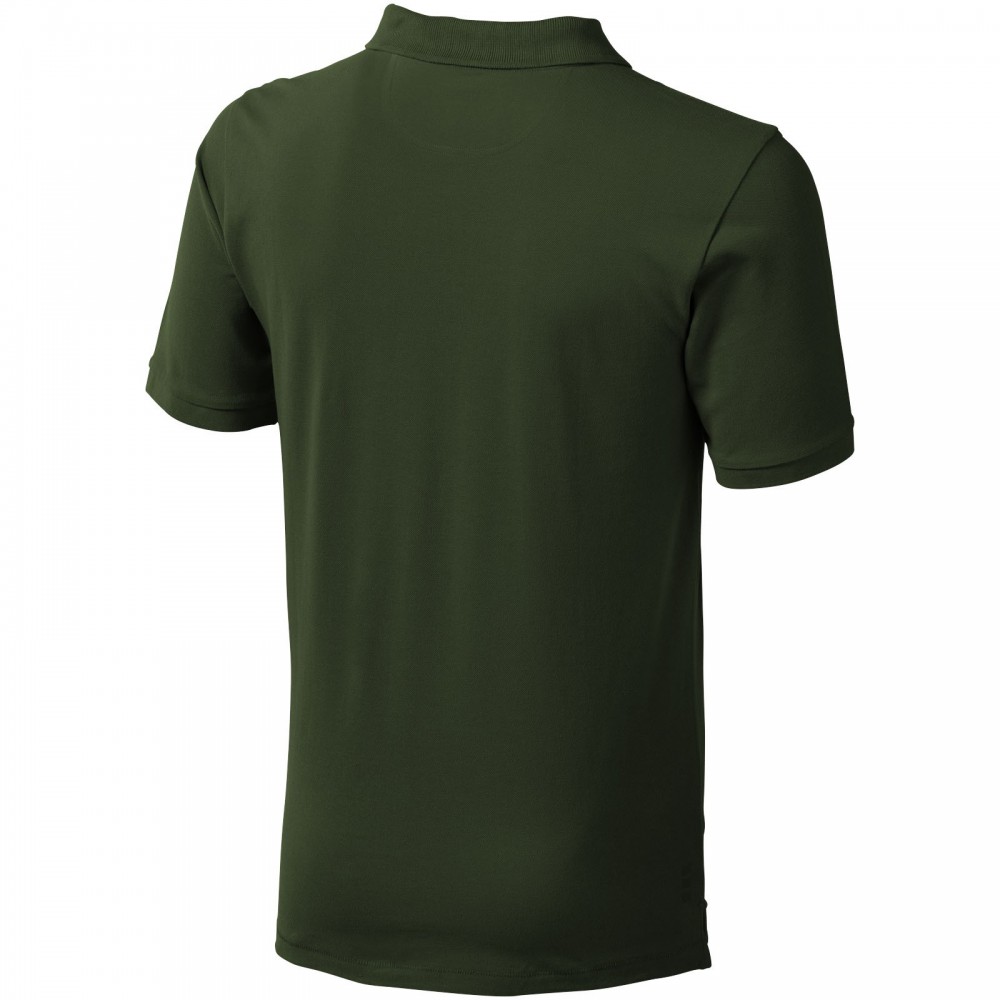 Printed Calgary short sleeve men's polo, Army Green, S (Polo shirt, 90 ...