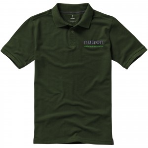 Calgary short sleeve men's polo, Army Green (Polo shirt, 90-100% cotton)