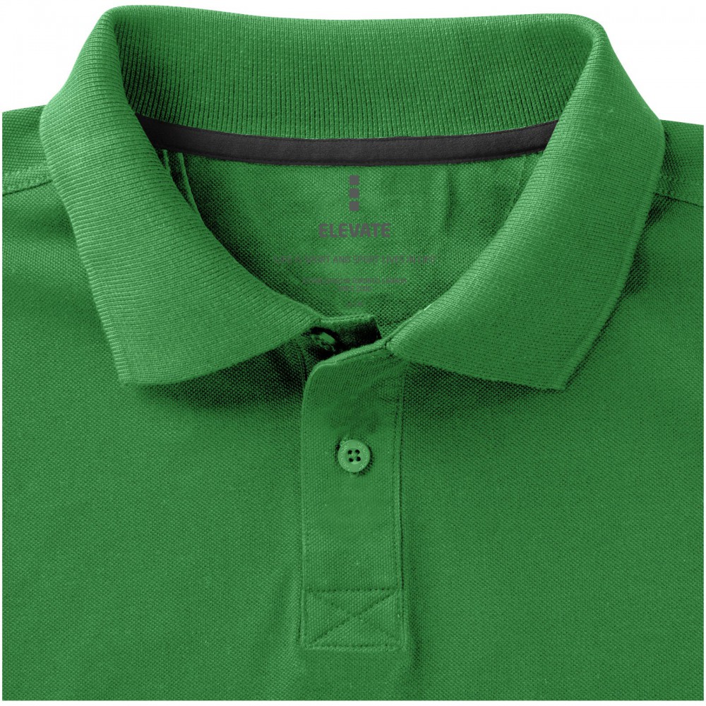 Printed Calgary short sleeve men's polo, Fern green, S (Polo shirt, 90 ...