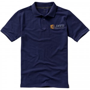 Calgary short sleeve men's polo, Navy (Polo shirt, 90-100% cotton)