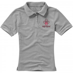 Calgary short sleeve women's polo, Grey melange (Polo shirt, 90-100% cotton)