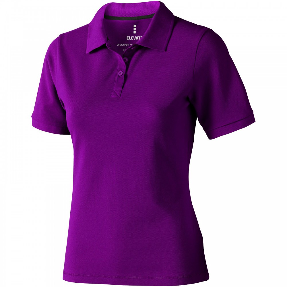 Printed Calgary short sleeve women's polo, Plum, L (Polo shirt, 90-100% ...