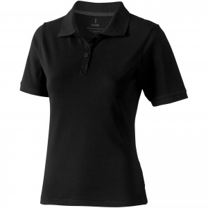 Calgary short sleeve women's polo, solid black (Polo shirt, 90-100% cotton)