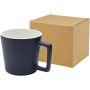 Cali 370 ml ceramic mug with matt finish, Navy Blue