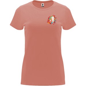 Capri short sleeve women's t-shirt, Clay Orange (T-shirt, 90-100% cotton)