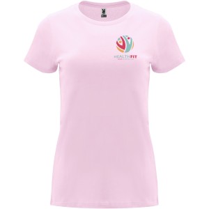 Capri short sleeve women's t-shirt, Light pink (T-shirt, 90-100% cotton)