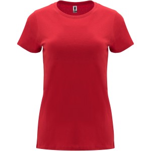 Capri short sleeve women's t-shirt, Red (T-shirt, 90-100% cotton)