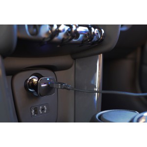 ABS car charger, black (Car accesories)