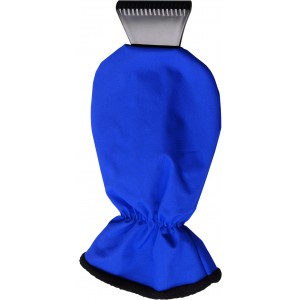 ABS ice scraper and polyester glove Ashton, cobalt blue (Car accesories)
