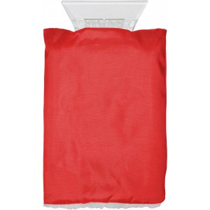 ABS ice scraper and polyester glove Doris, red (Car accesories)